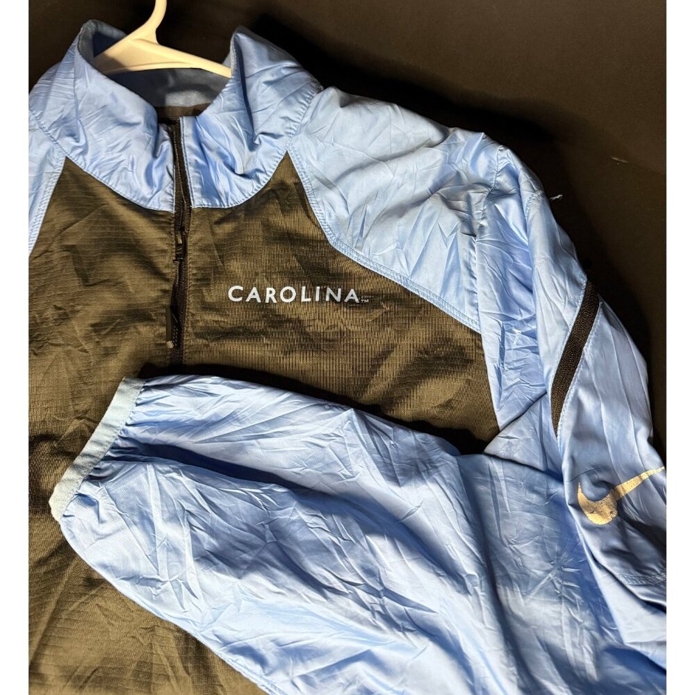 Nike x North Carolina Tar Jacket Mens L Blue Gray 1/4 Zip NCAA